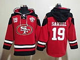 49ers 19 Deebo Samuel Red All Stitched Sweatshirt Hoodie,baseball caps,new era cap wholesale,wholesale hats